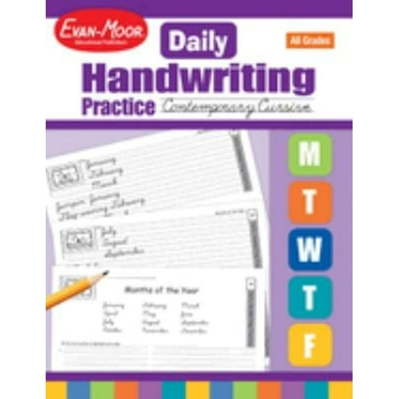 Pre-Owned Daily Handwriting Practice: Contemporary Cursive, Kindergarten - Grade 6 Teacher Edition (Paperback) 155799756X 9781557997562