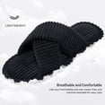 thumbnail image 3 of Ecetana Women's Slippers Soft Comfort House Shoes for Women Cross-Strap Fleece Slippers, 3 of 7
