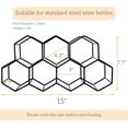 thumbnail image 2 of miduoduo-Metal Countertop Wine Rack, 9 Bottles Holder for Storage, Freestanding Modern Small Bottle Storage, Geometric Design Tabletop Rack for Cellar Bar Cabinet, Black, 2 of 4