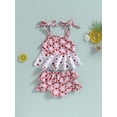 thumbnail image 4 of Bagilaanoe Toddler Baby Girls Swimsuits 2 Piece Bikinis Set Floral Print Sleeveless Camisole Tops + Shorts 6M 12M 18M 24M 3T Kids Swimwear Bathing Suit Beachwear, 4 of 9
