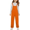 thumbnail image 4 of Mercatoo Boy's Girl's Straight Leg Jumpsuit Loose Fit Casual Bib Overalls Sleeveless Multi Color Kid's Toddlers with Pockets Overalls, 4 of 6