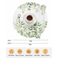 thumbnail image 6 of 15 Inch Round Placemats Set of 4, Light Green Eucalyptus Leaves Non Slip Heat Insulation PP Table Mats, Watercolor Spring Summer Botanical Washable Place Mats for Kitchen Dining Party Table Decor, 6 of 7