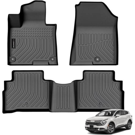 Auxko All Weather Floor Mats Fit for Kia Sportage Gasoline 2023 2024 2025 2026 TPE Rubber Liners Accessories All Season Guard Odorless Floor Mats