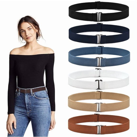 Solid Color Stretch Adjustable Invisible Jeans Belt For Women Daily Casual Outfit Wear Assorted Solid Colors 1 Pack Lightweight Fashion Clothing Accessory