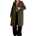 thumbnail image 2 of Trench Coat Women with Hood Single Peacoats (Army Green XXL), 2 of 4