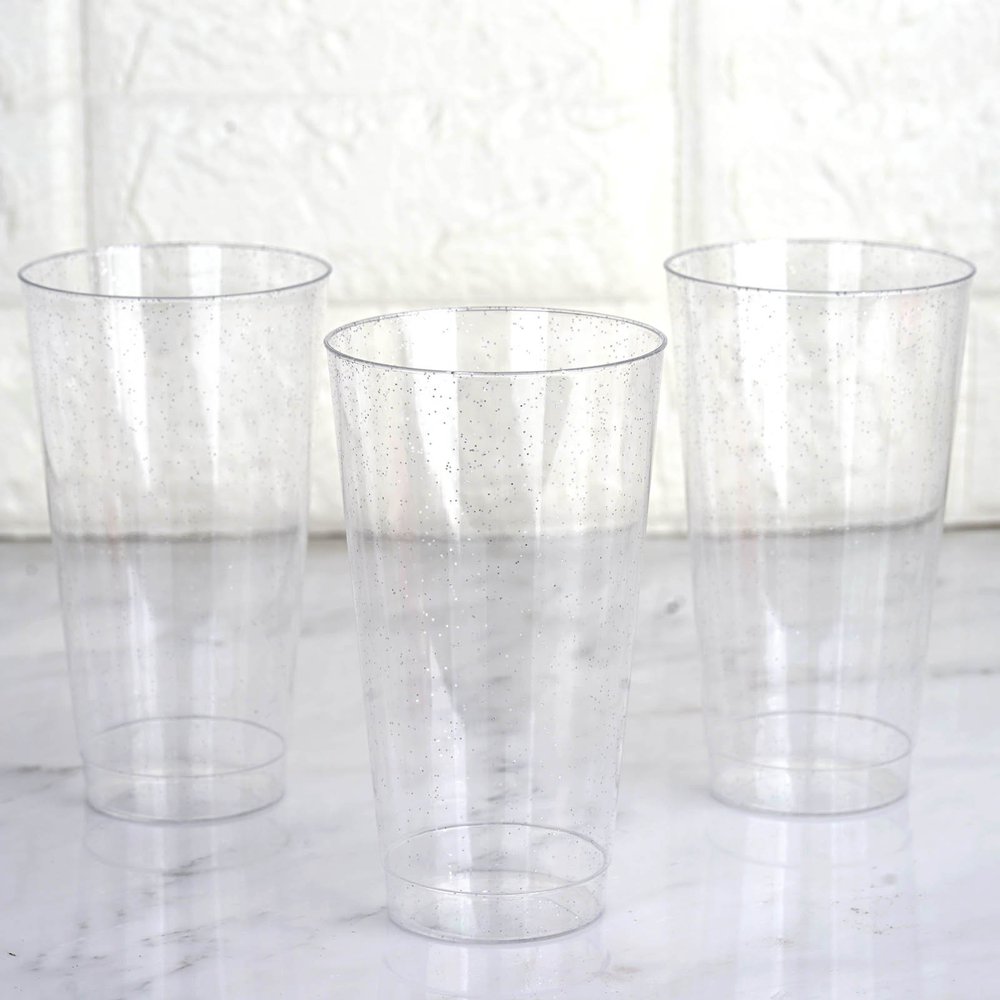 Efavormart 60 Pack 18oz Clear Cocktail Disposable Plastic Glasses For
