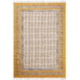 thumbnail image 1 of Casavani Handmade Cotton Dhurrie Living Room, Dining Room Rug Outdoor Patio Rug, Yellow 5x7 feet, 1 of 6