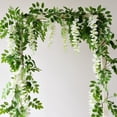 thumbnail image 2 of Mdesiwst 200CM Artificial Wisteria Flower Garland Wedding Garden Indoor Outdoor Wall Hanging Faux Climbing Floral Greenery Drooping Ivy Decoration, 2 of 7