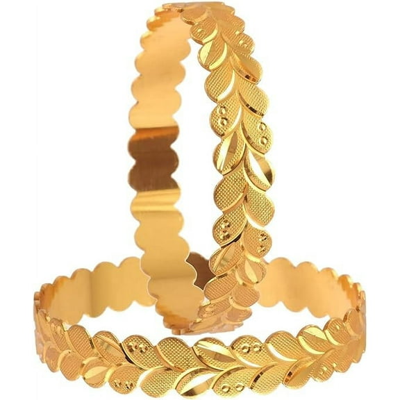 Pallavi Creation Indian Gold-Plated Bangle for Women and Girls (Size-2.8)