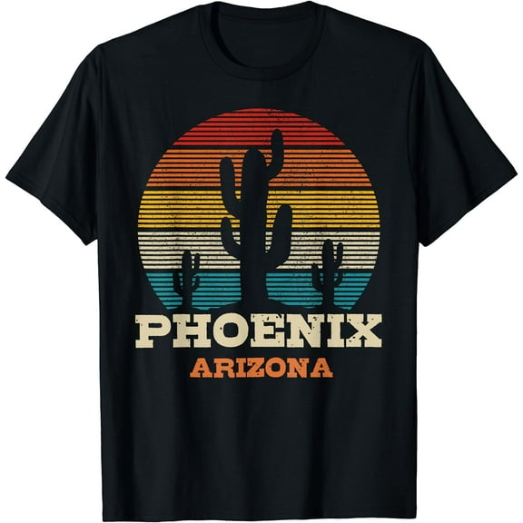 Phoenix Arizona Cactus Vintage Retro Desert Souvenir Gift T-Shirt
