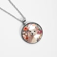 thumbnail image 4 of Alpaca Glass Design Circular Pendant Necklace - Elegant Womens Necklaces, 4 of 5
