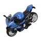 thumbnail image 5 of Juguete de motocicleta para niños con sonido y efectos de luz, modelo de motocicleta de aleación de alta simulación, color azul, 5 of 14