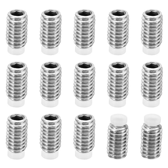 Uxcell M4x7mm Nylon Tip Grub Screw Hex Socket Head Cup Point Anti Slip Set Screws Internal Hex Drive Hardware 15 Pack