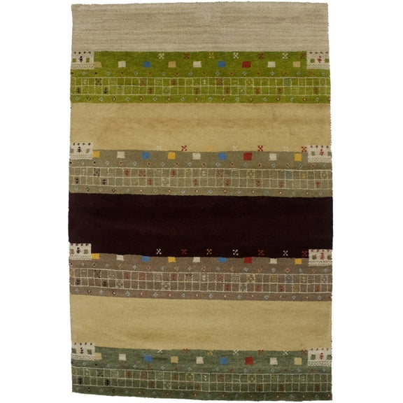 Tribal Multicolored Indo 5.5X8 Oriental Area Rug Carpet