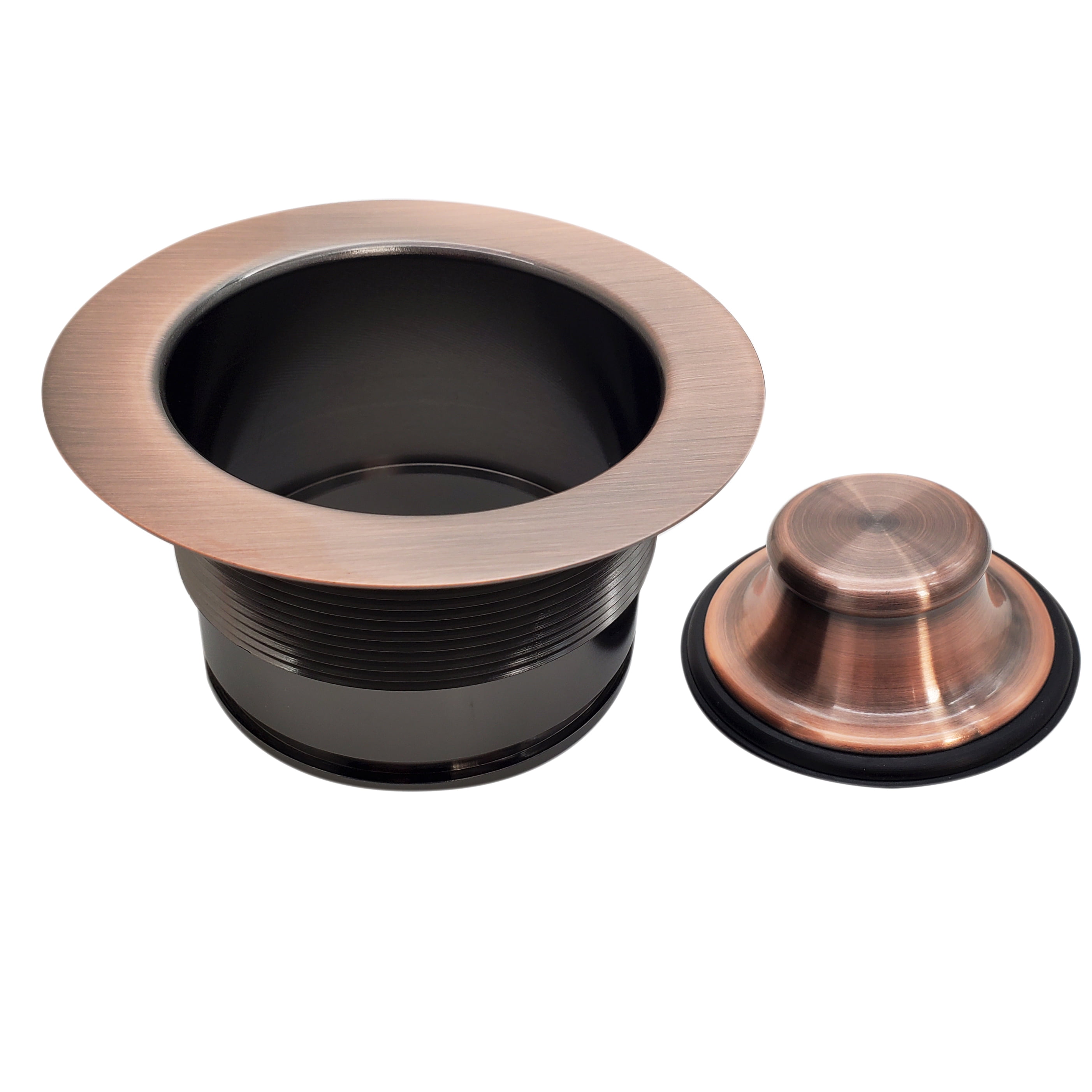 Westbrass 3-1/2" EZ-Mount Kitchen Sink Waste Disposal Drain Trim Set, Antique Copper