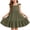 Army Green, variant on Edvintorg Dress for Girls Cute Sleeveless Loose Princess Dress for Vacation Beach Kids Clothes Girls Size 1-8