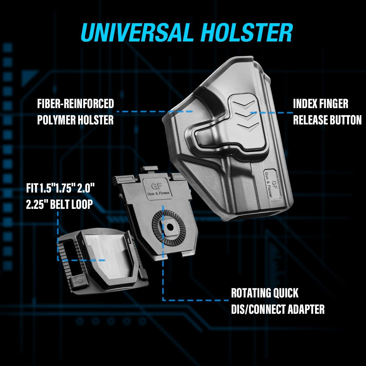 OWB Holster for M&P Shield 9MM / .40 (3.1" Barrel), Right Handed Belt Loop Holster, Right Hand