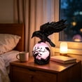 thumbnail image 4 of Halloween Crow Desk Lamp, Dark Academia Table Light with Spooky Bird Figurine Base, Mood Lighting for Study Room, Themed Party Prop and Atmospheric Indoor Decoration for Autumn Evenings, D, 4 of 6