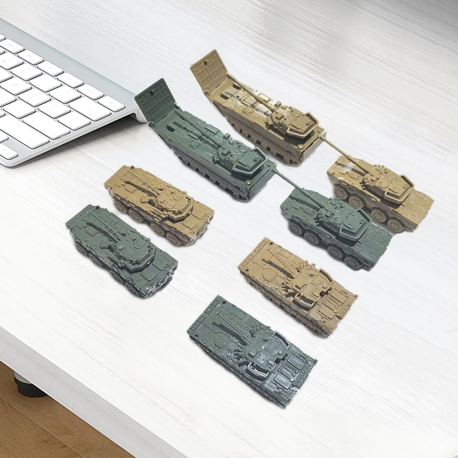 JWQFBC 8 Pieces Tank Model Building Kit Armored Vehicles 1:144 Table Decor Hobby Crafts