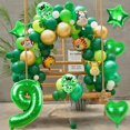 thumbnail image 6 of Green 9th Birthday Decoration, 9th Birthday Party Decoration with Numbers 9 Balloon Confetti Star Heart Giant Foil Balloon for Kids, Boys, 6 of 7