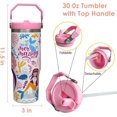thumbnail image 2 of Mermaid Gifts For Women-30oz Mermaid Tumbler With Top Handle and Lid Straw - Pink Mermaid Stainless Steel Insulated Tumblers Travel Mug Coffee Cup-Gifts For Girl, 2 of 6