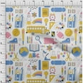 thumbnail image 4 of oneOone Silk Tabby Yellow Fabric Kids Diy Clothing Quilting Fabric Print Fabric By Yard 42 Inch Wide, 4 of 4