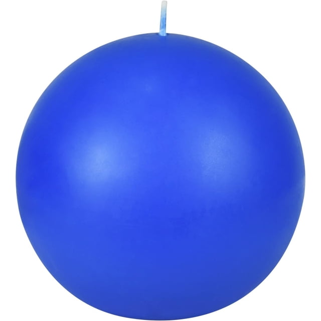 Zest Candle 2-Piece Ball Candles, 4-Inch, Blue