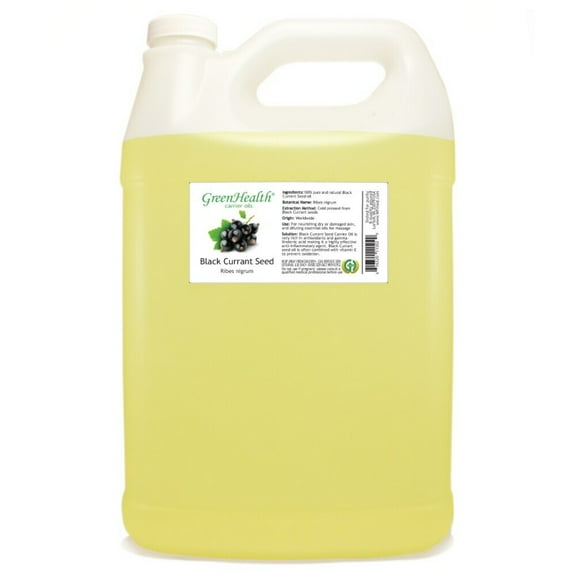 Black Currant Seed Carrier Oil - 1 Gallon - Clear Plastic Jug w/ Cap - GreenHealth