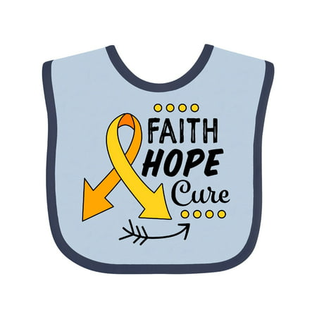 

Inktastic Faith Hope Cure Childhood Cancer Awareness with Arrow Gift Baby Boy or Baby Girl Bib