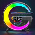 thumbnail image 1 of Lampe de Table LED Intelligente, Réveil Lever de Soleil Intelligent avec Haut-Parleur Bluetooth et 10 Modes, Lampe de Bureau LED avec Chargeur Sans Fil pour Gros Dormeurs, 1 of 7