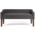 thumbnail image 3 of Trent Home 50" W Contemporary Upholstered Fabric Bench in Dark Gray, 3 of 9