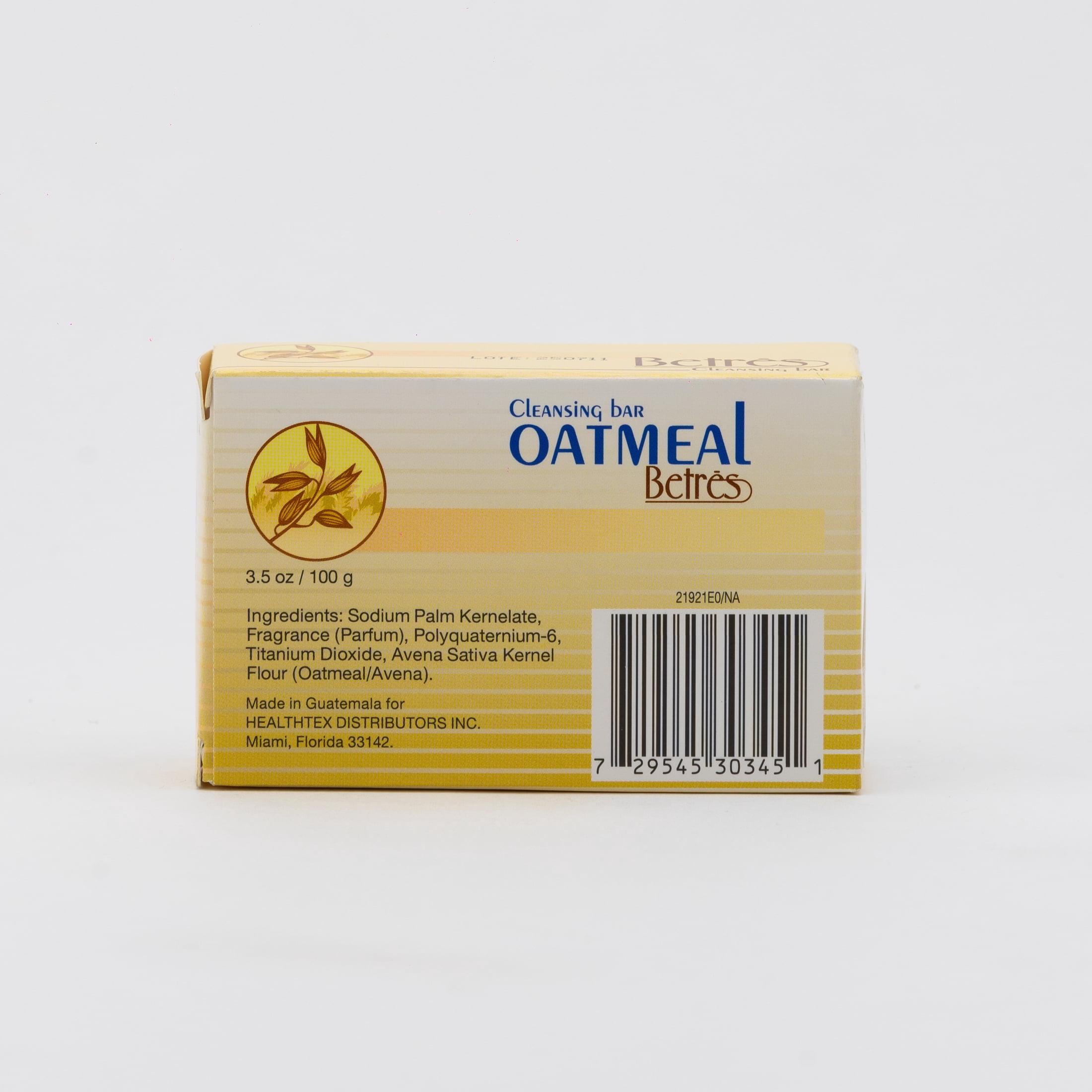 Betres Oatmeal Soap, Jabon De Avena, 3.5 Oz.