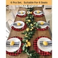 thumbnail image 4 of 15 Inch Round Placemats Set of 6, Red Truck Christmas Non Slip Heat Insulation PP Table Mats, Xmas Tree Snowflake Plaid Washable Place Mats for Kitchen Dining Party Table Decor, 4 of 7