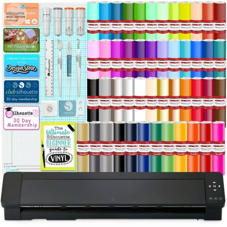Silhouette Cameo PRO MK-II w/ 64 Oracal Vinyl Sheets, Blades, Tools, Guides