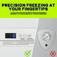 thumbnail image 6 of Deep Chest Freezer Mini Freezers Top Open Door Wide Temp Range Two Removable Baskets New White, 6 of 7