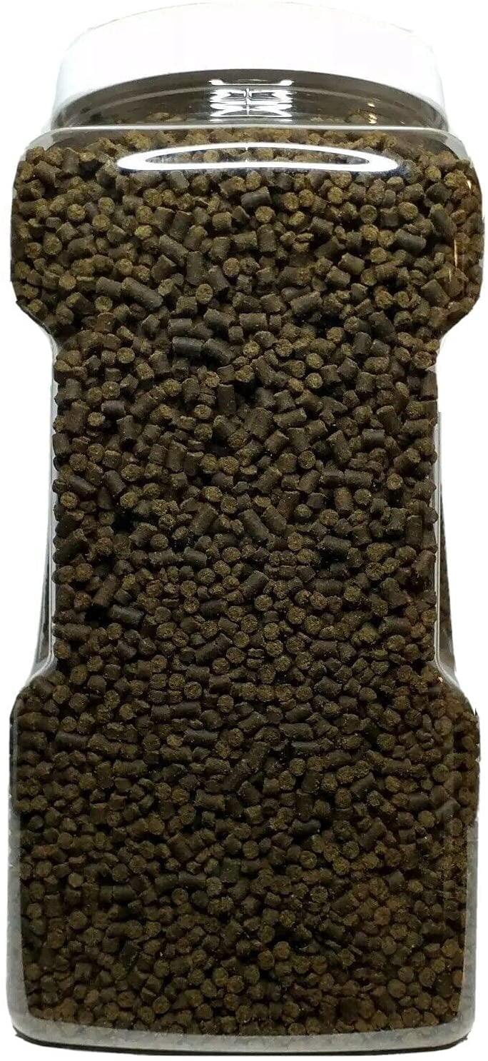 5-lbs Axolotl Food Soft Moist Sinking Pellets for Axolotls, Shrimp, Snails & Tropical Fish 3/16" Rangen Salmon Sinking Pellets. Aquatic Foods Premium Tropical Fish Pellet Foods. 5-lb-Jar