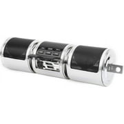 Motorcycle ATV Stereo Speakers Soundbar,Motorcycle Stereo Speakers Handlebar Mount MP3 Music Player Audio Amplifier System Scooter Bike ATV UTV (Silver Color)