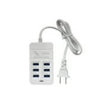 thumbnail image 2 of Flmtop USB Charging Station Plastic Fast Charging Charger Station for Multiple Devices 50W 6 Ports Charging Socket for Multiple Devices Wall Mount Charging Station with Tablet Watch Headphones, 2 of 10