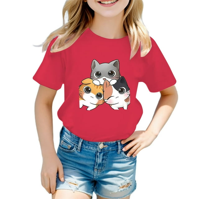 Girls Ruffle Long Sleeve Shirt Long Sleeve Thermal Shirt Girls 2t Girls Cat Top Kids Long Sleeve Tops Packs Shorts for Girls Size 6 Cat And Tops Girls 2t Long Sleeve Shirts Girls