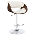 thumbnail image 3 of Dana Adjustable Bar Stool Ecru and Chrome, 3 of 12
