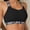 Black, variant on Women's Love Print Sports Bra Crisscross Back High Support Padded Wireless Yoga Workout Push Up Bras Black S