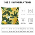 thumbnail image 5 of Pratyus Lemons Leaves Flowers Square Pillow Cover Case for Cushions Sofa Bed Outdoor Decoration 1PC 20x20in, 5 of 5
