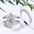 thumbnail image 3 of Bow Jewel 14K White Gold Plated Ring - 1.87 Ct Round Cut VVS1/D Diamond Solitaire - Stunning Bridal Set Ring for Women's - Multi Diamond Jewelry for Gift - Perfect for Proposals and Anniversaries, 3 of 10