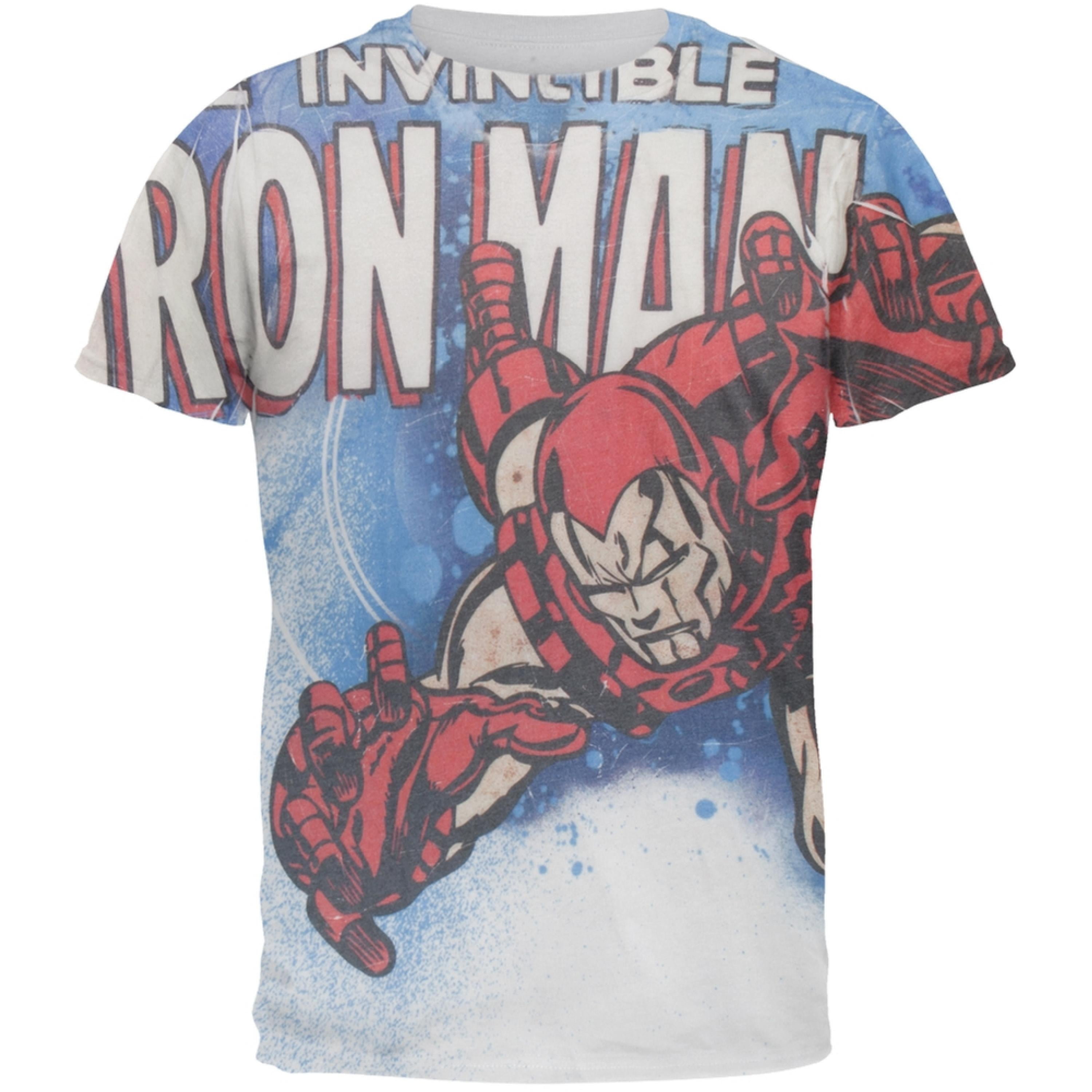 Marvel T-Shirt Allover Print Iron Man 