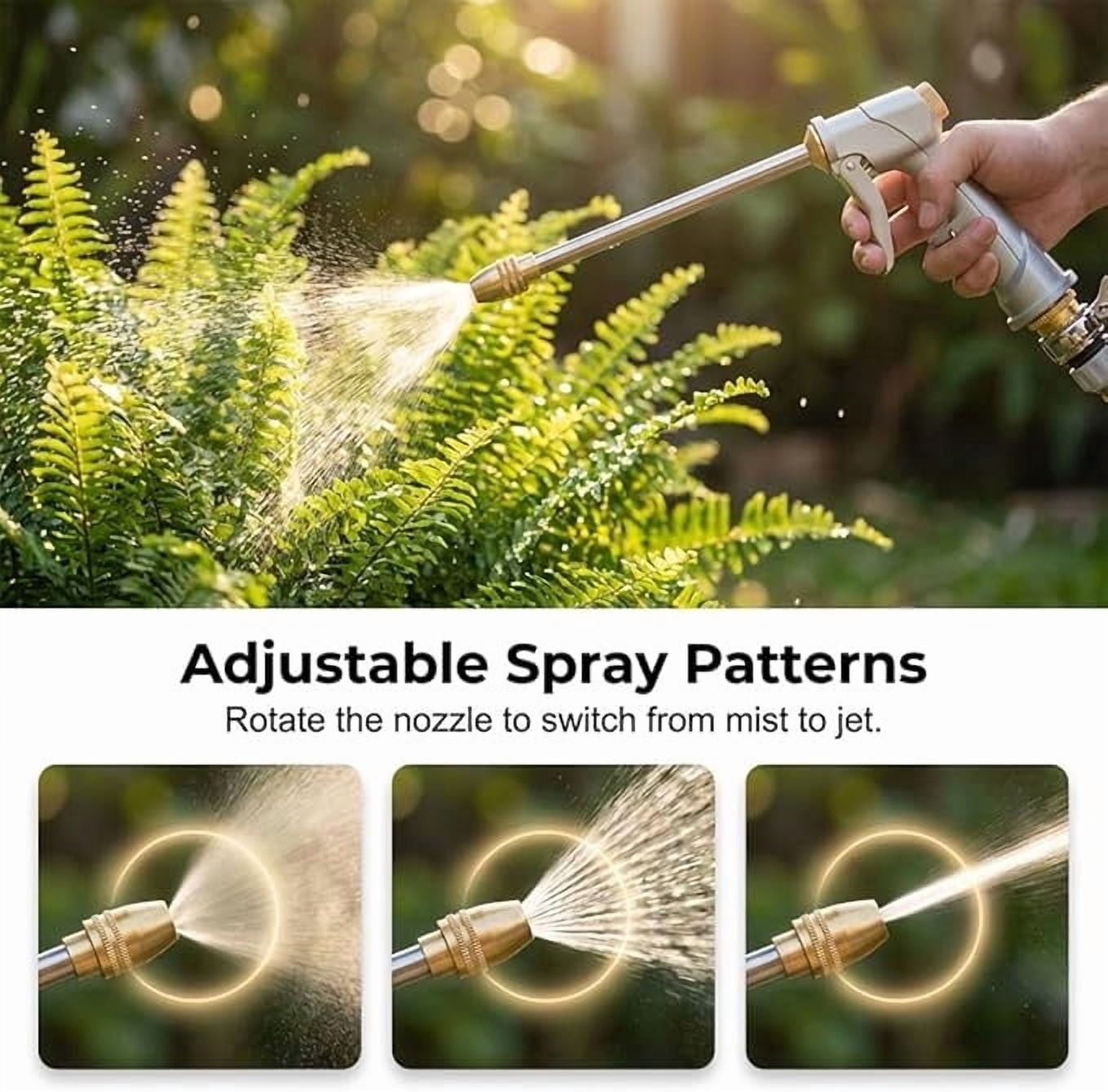 High Pressure Garden Hose Nozzle Sprayer, Multifunctional Adjustable High Pressure Car Wash Water Guns, Heavy Duty Car Wash Foam Gun, Set for Household Use