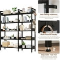 thumbnail image 6 of Memoryfield 5-Tier Corner Bookshelf, Convertible Bookcase with 4 Hooks, Industrial Metal Frame Bookshelves with Open Shelves for Living Room, Bedroom, Home Office, Black, 6 of 8