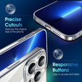 thumbnail image 4 of Crystal Clear Case for iPhone 14 Pro Max, [Not Yellowing] [Camera Protection] [Military Grade Drop Tested] Transparent Shockproof Protective Phone Case Soft Silicone Slim Cover, 6.7", Silver, 4 of 15