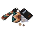 thumbnail image 4 of Wrangler Aztec Keychain Wristlet Wallets for Women Western Dual Pouch Wristlet Credit Card Holder Wallet with Zipper Pocket, Geometric-Black, 4 of 7