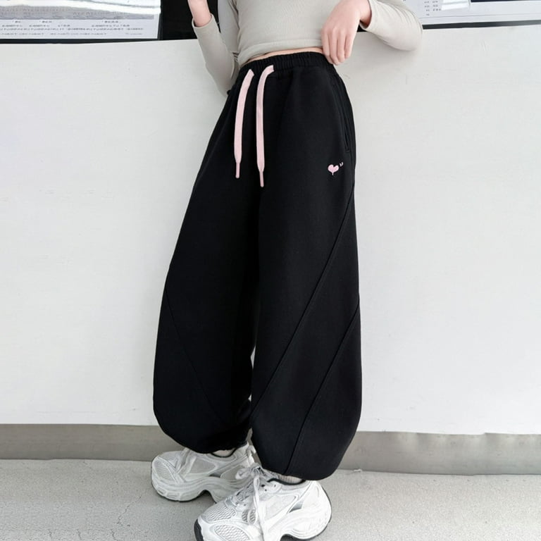 GXWEA Cute Clothes For Girls 10-12 Girls Wide Leg Sweatpants High