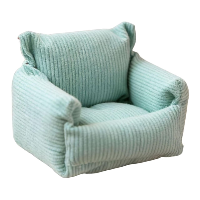 HILABEE Dollhouse Couch 1/12 Scale Accessory High Performance Multipurpose Arm Chair Green